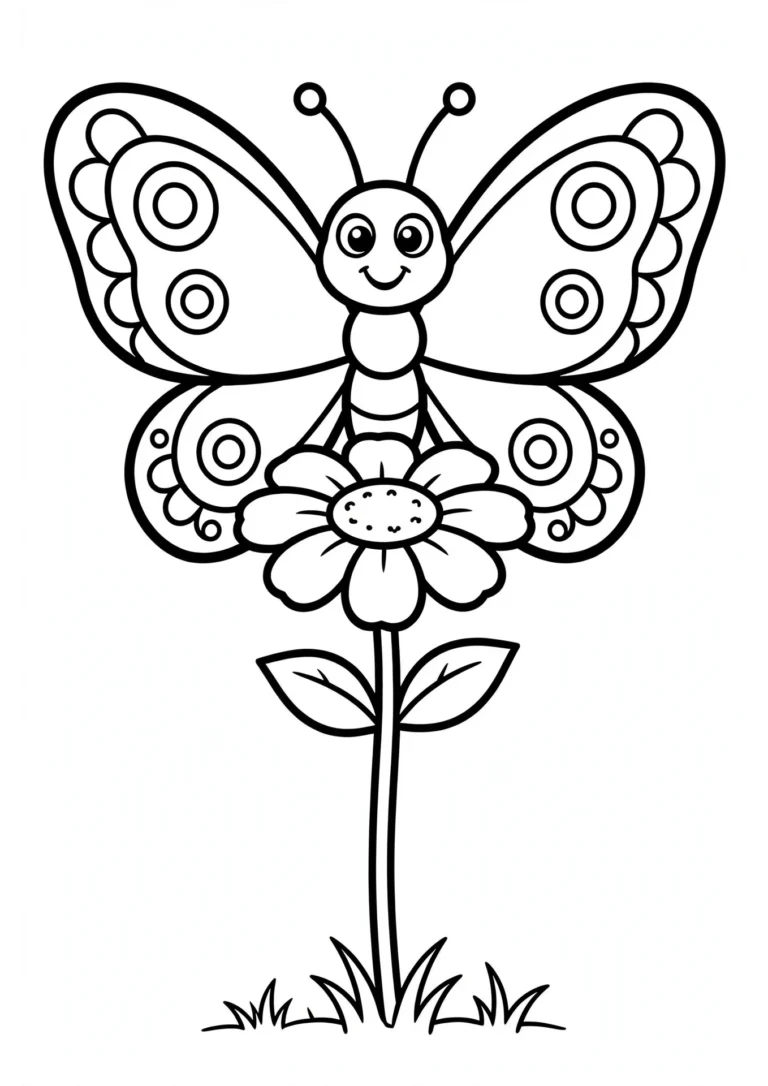 Butterfly Coloring Page — Free Printable