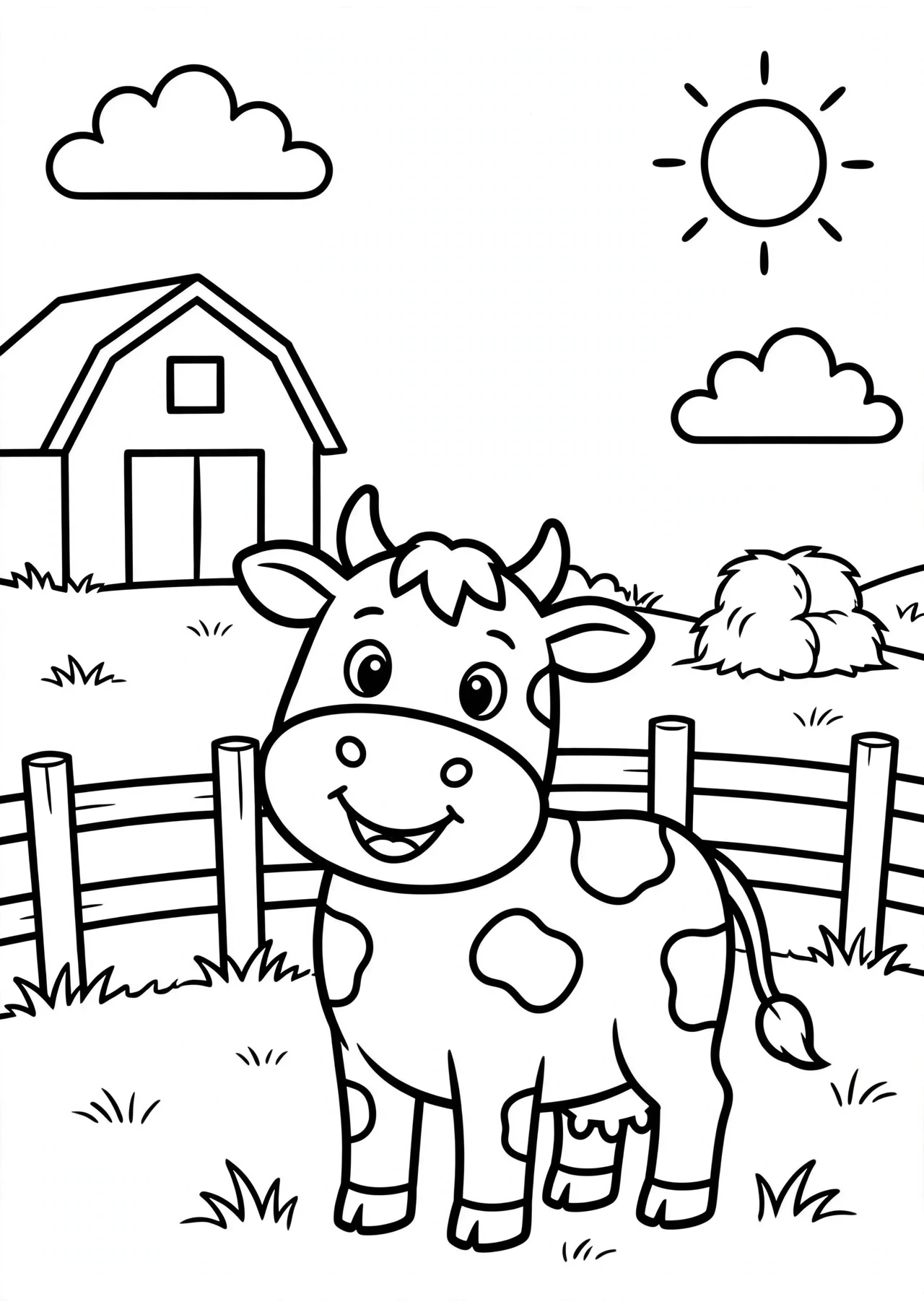 Cow coloring page
