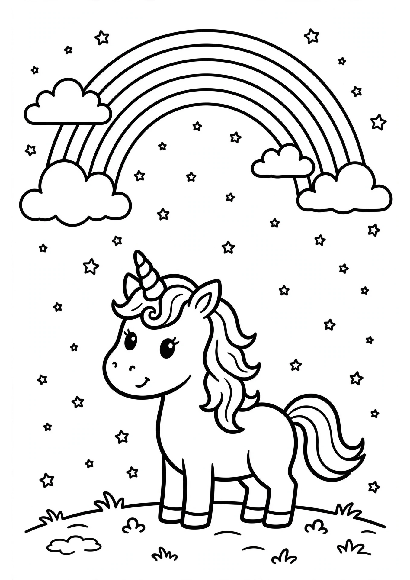 Unicorn coloring page