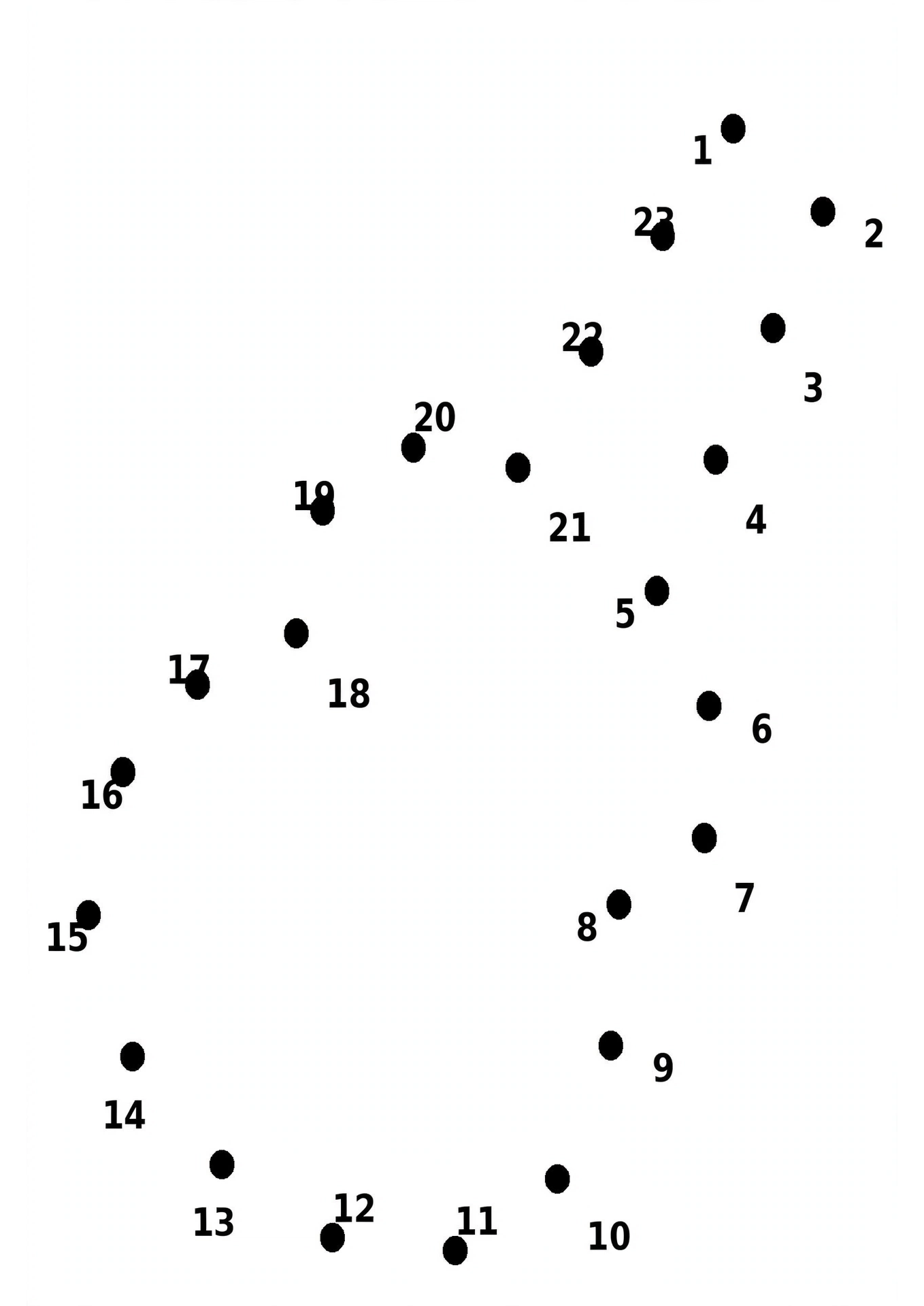 Guitar dot-to-dot puzzle
