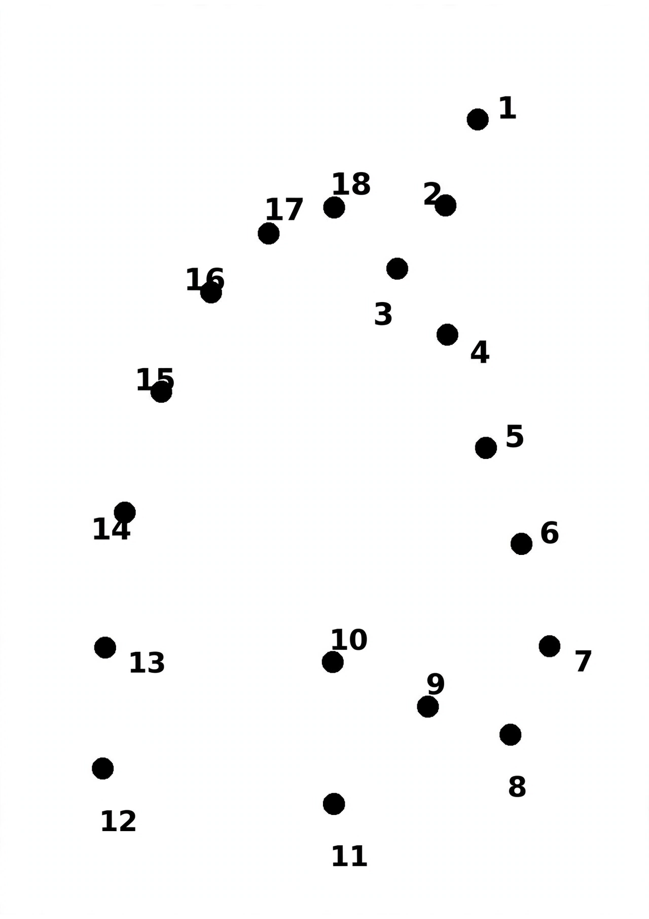 Unicorn dot-to-dot puzzle