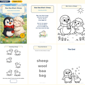 Baa Baa Black Sheep — Nursery Rhyme Pack — Free Printable Pack