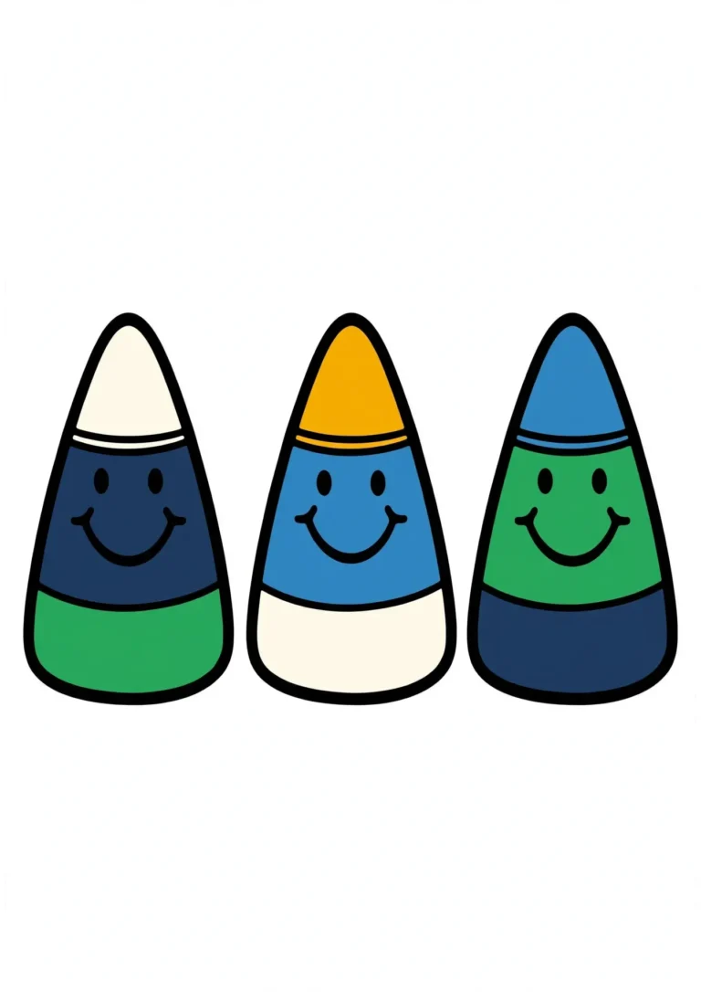 Candy Corn Jumbo Coloring Page — Free Printable