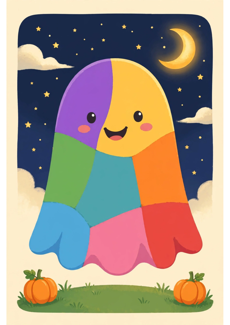 Ghost Multiplication Color-by-Number — Free Printable