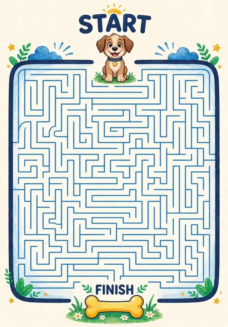 Charlie the Puppy Hard Maze — Free Printable