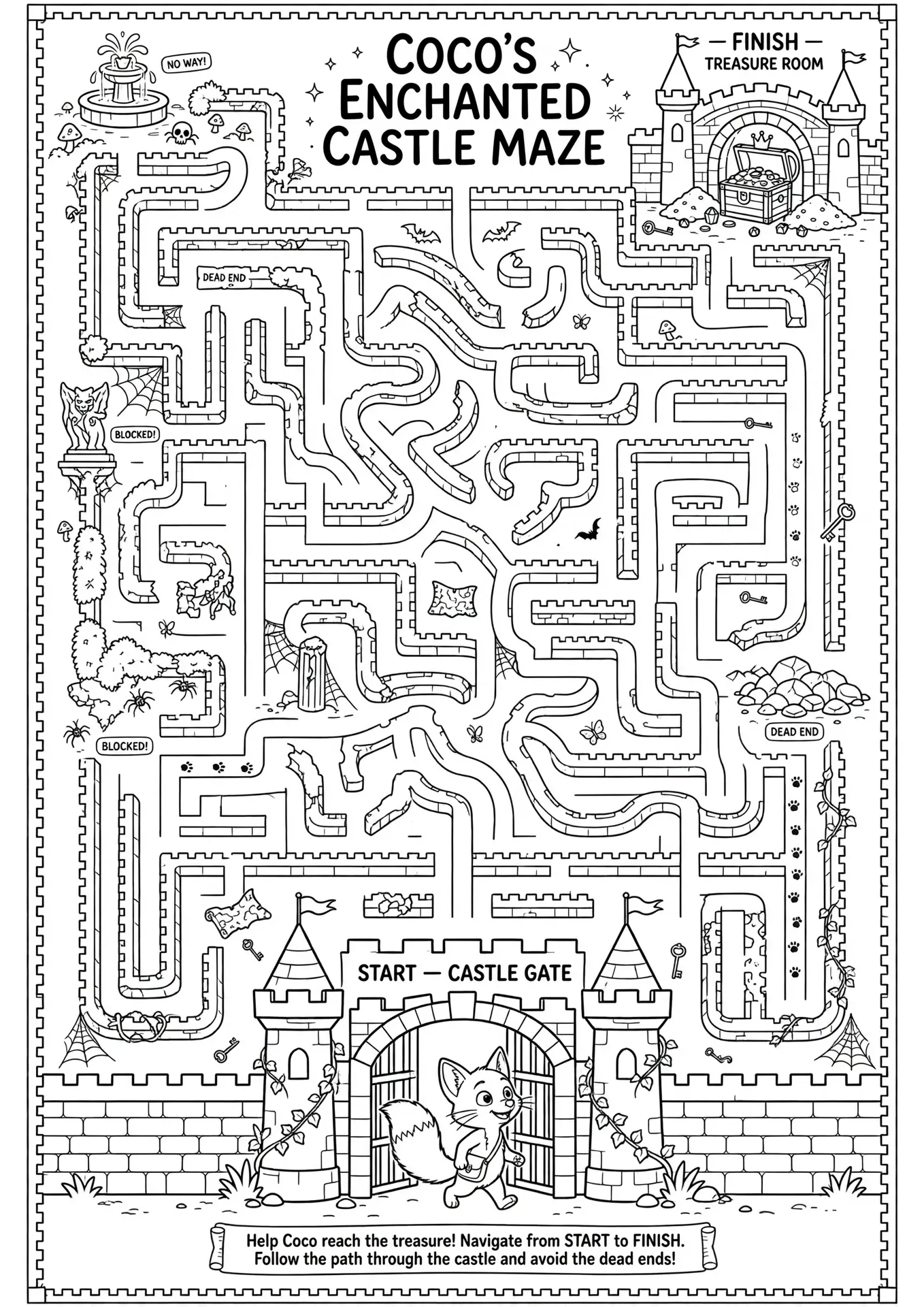 Coco the Fox Castle Hard Maze