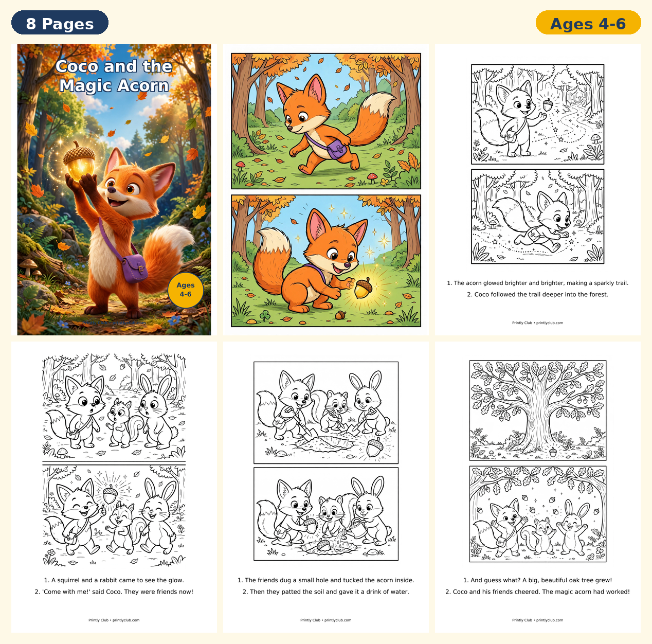 Coco and the Magic Acorn — Free Printable Pack