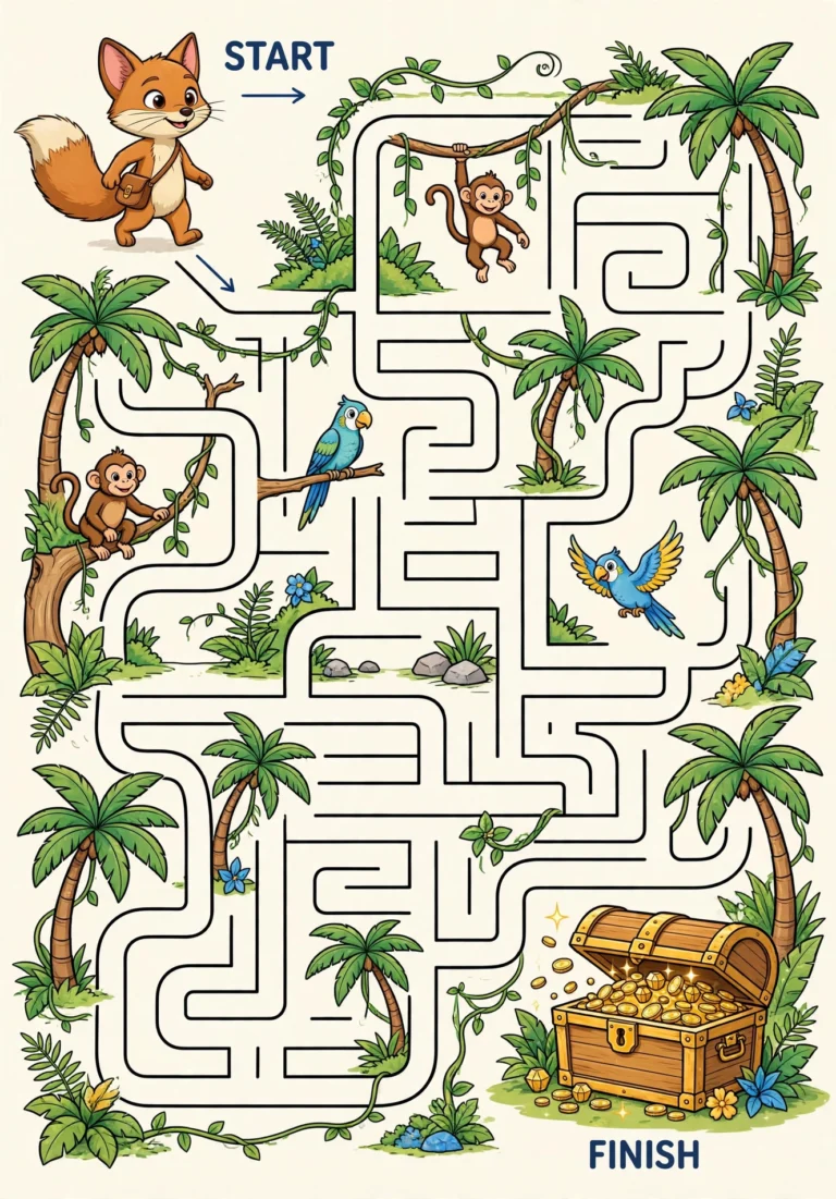 Coco’s Jungle Maze — Free Printable