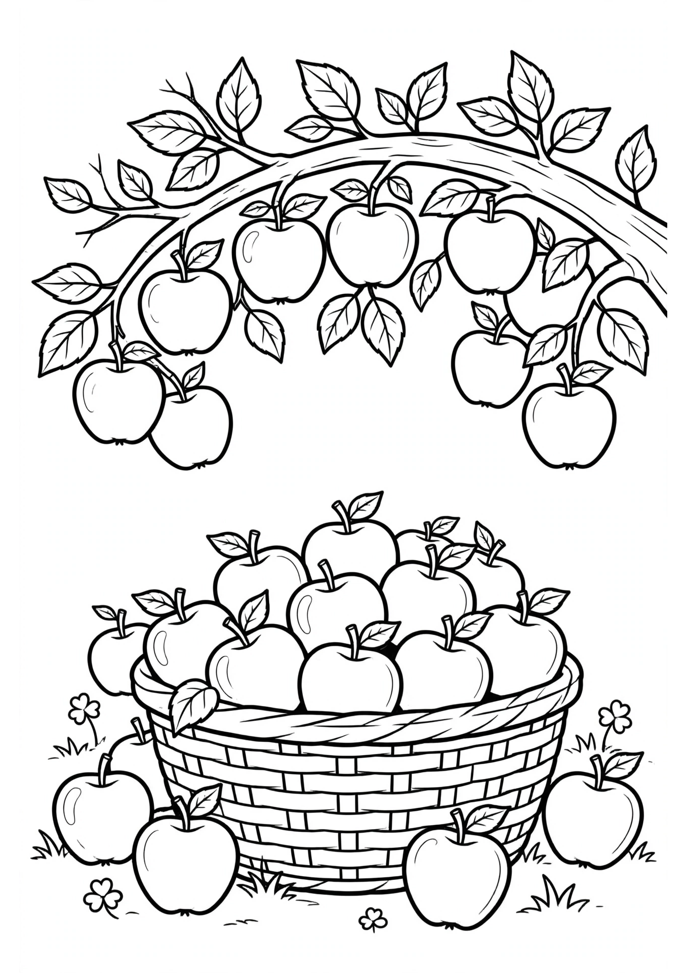 Orchard Apples coloring page