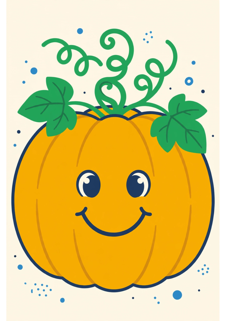 Jumbo Pumpkin Coloring Page — Free Printable