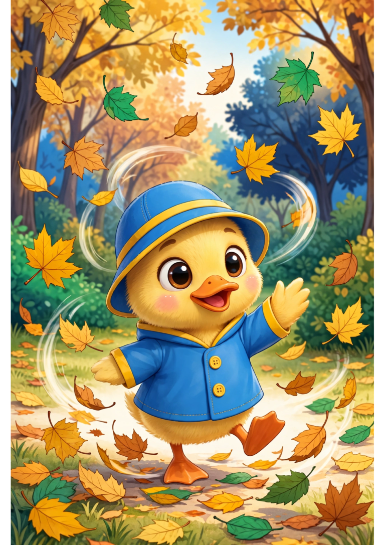 Tilly Duck Autumn Detailed Coloring Page — Free Printable