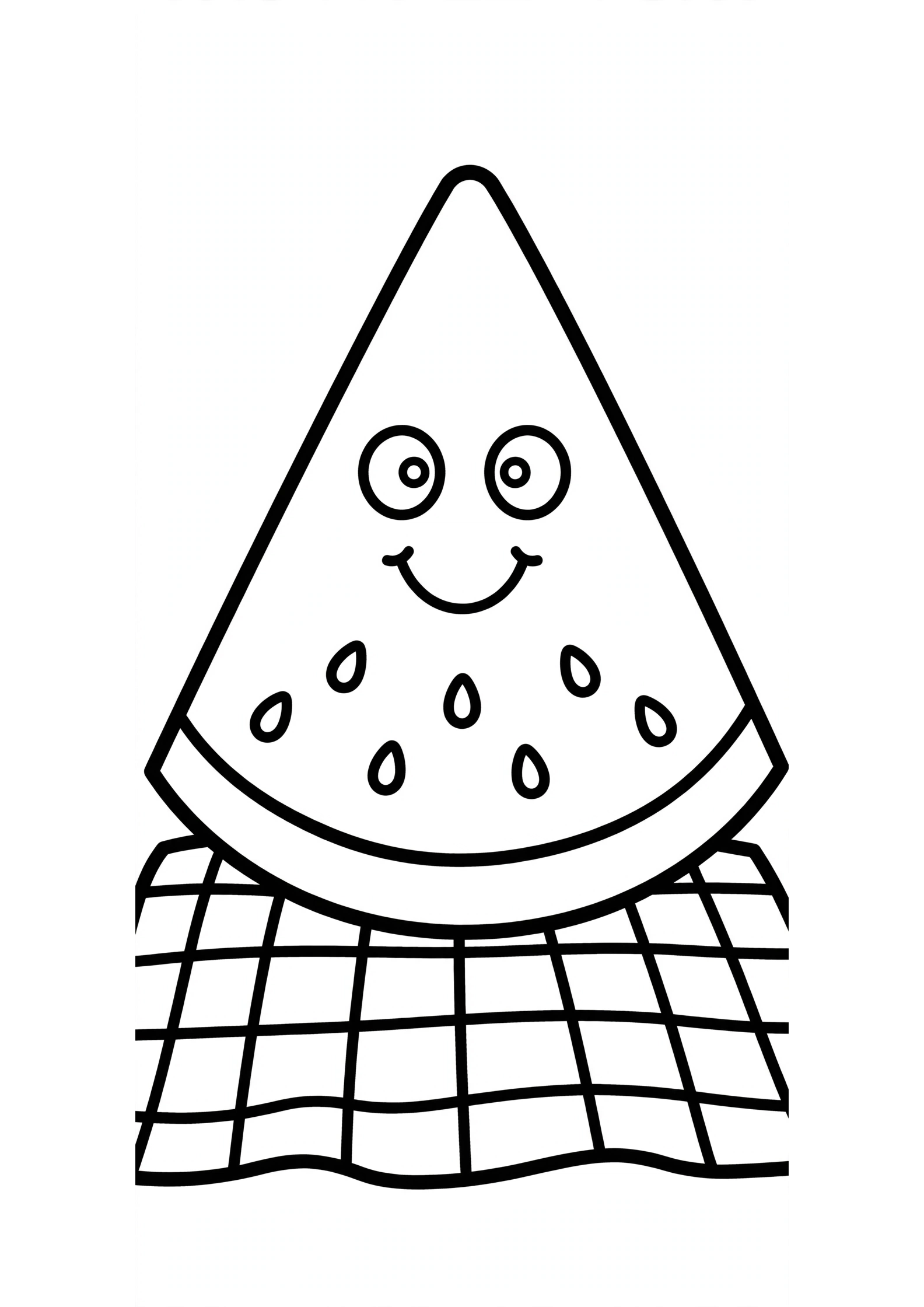 Watermelon Slice Coloring Page