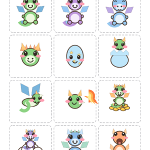 Cute Dragon Sticker Sheet - Free Printable Stickers