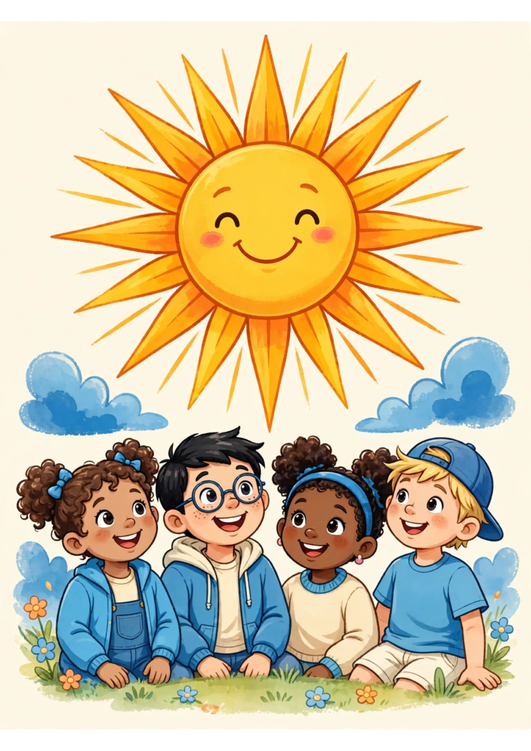 Smiling Sun Dot-to-Dot Puzzle — Free Printable