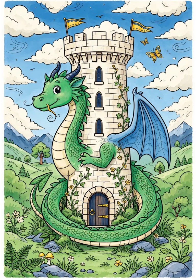 Detailed Dragon Coloring Page — Free Printable