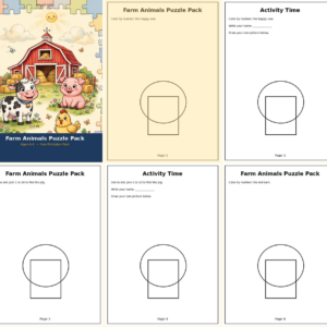Farm Animals Puzzle Pack — Free Printable Pack