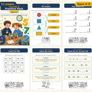 Grade 1 Practice Pack — Free Printable Pack