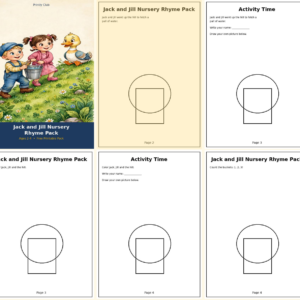 Jack and Jill Nursery Rhyme Pack — Free Printable Pack