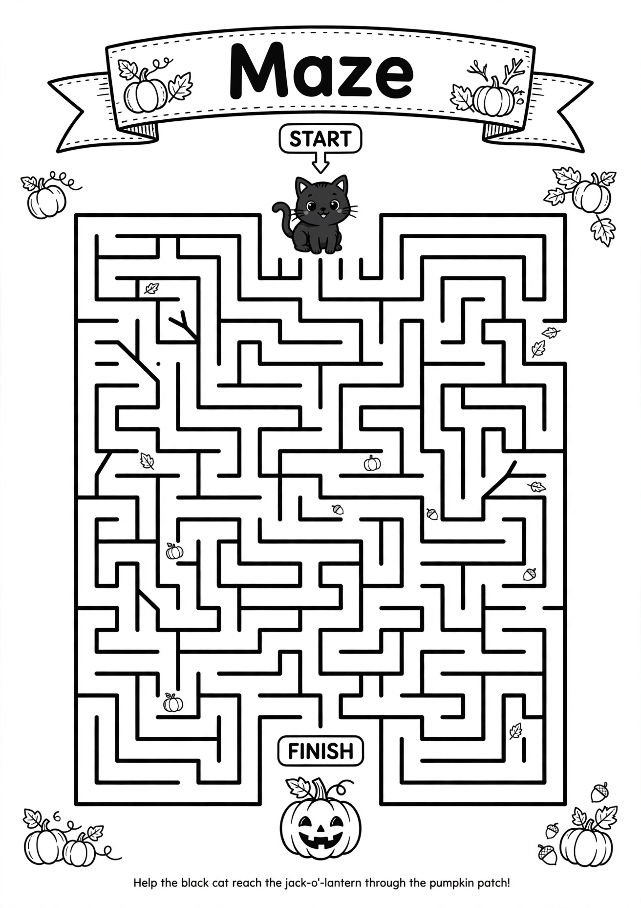 Jack-o'-Lantern Medium Maze