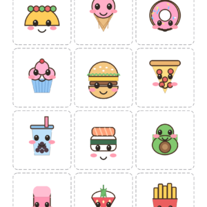 Kawaii Food Sticker Sheet - Free Printable Stickers
