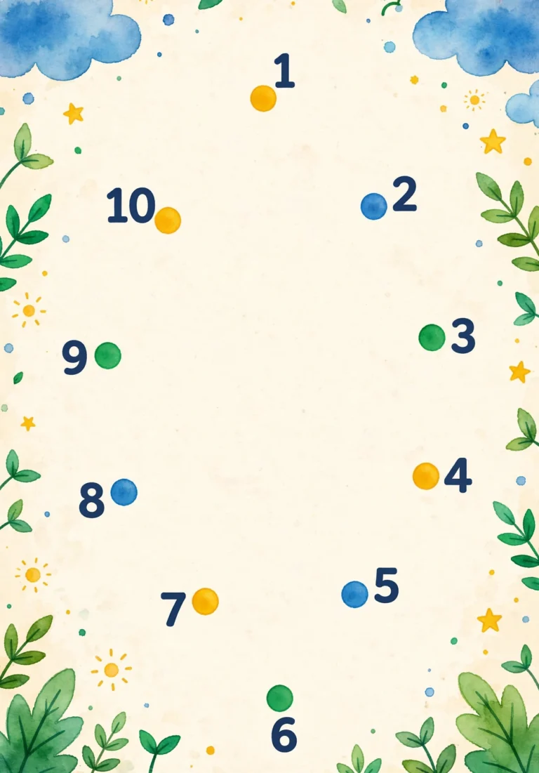 Leaf Dot-to-Dot Puzzle — Free Printable