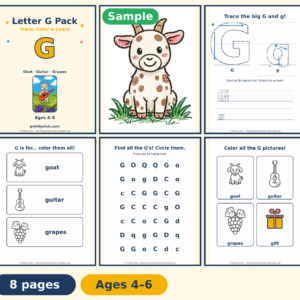 Letter G Pack — Free Printable Pack