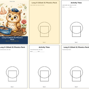 Long O (Silent E) Phonics Pack — Free Printable Pack