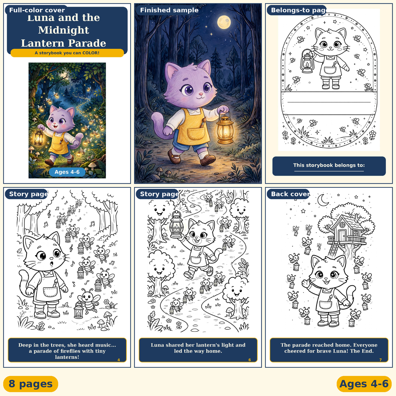 Luna and the Midnight Lantern Parade — Free Printable Pack