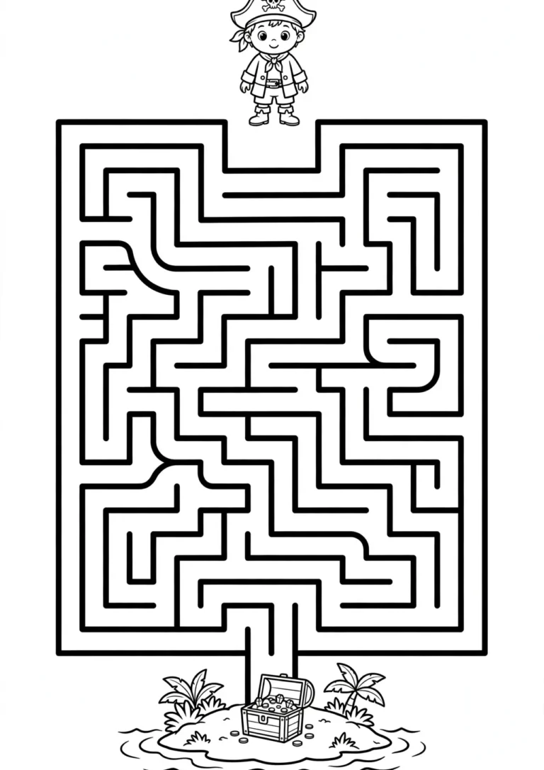 Pirate Maze — Free Printable