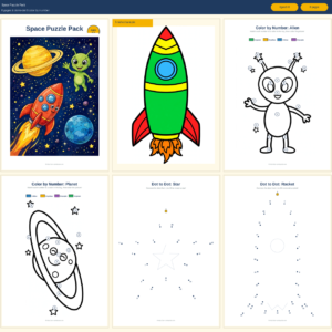 Space Puzzle Pack — Free Printable Pack