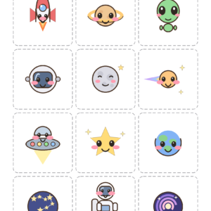 Space Sticker Sheet - Free Printable Stickers