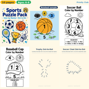 Sports Puzzle Pack — Free Printable Pack