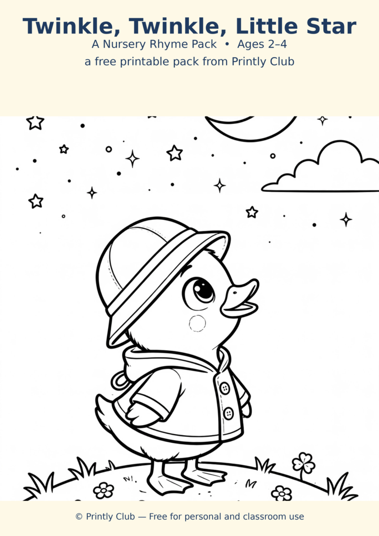 Twinkle, Twinkle Little Star — Free Printable Pack