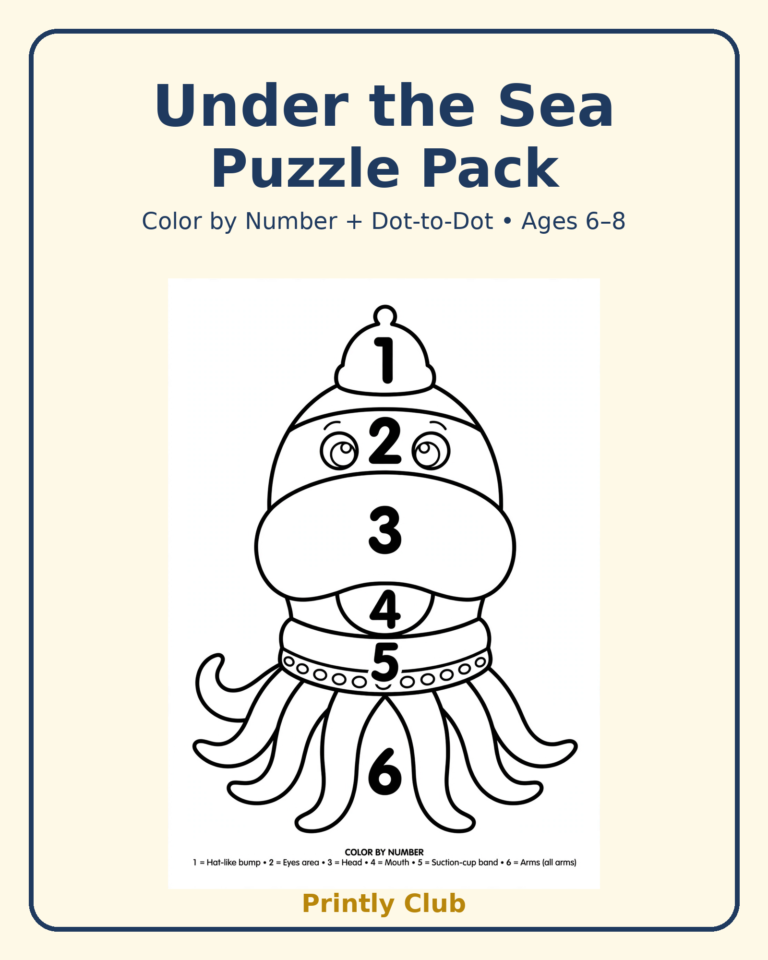 Under the Sea Puzzle Pack — Free Printable Pack