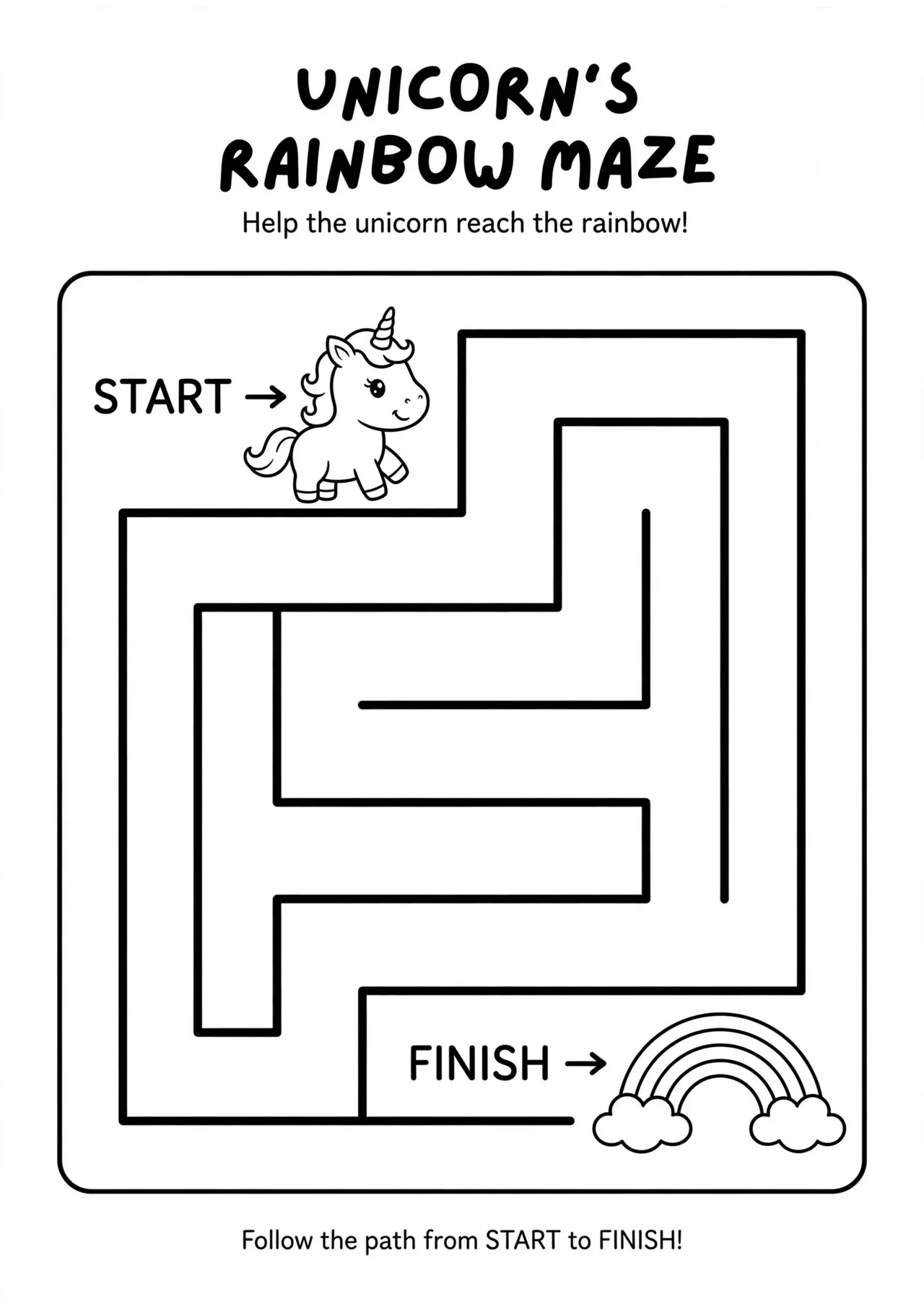 Unicorn Easy Maze