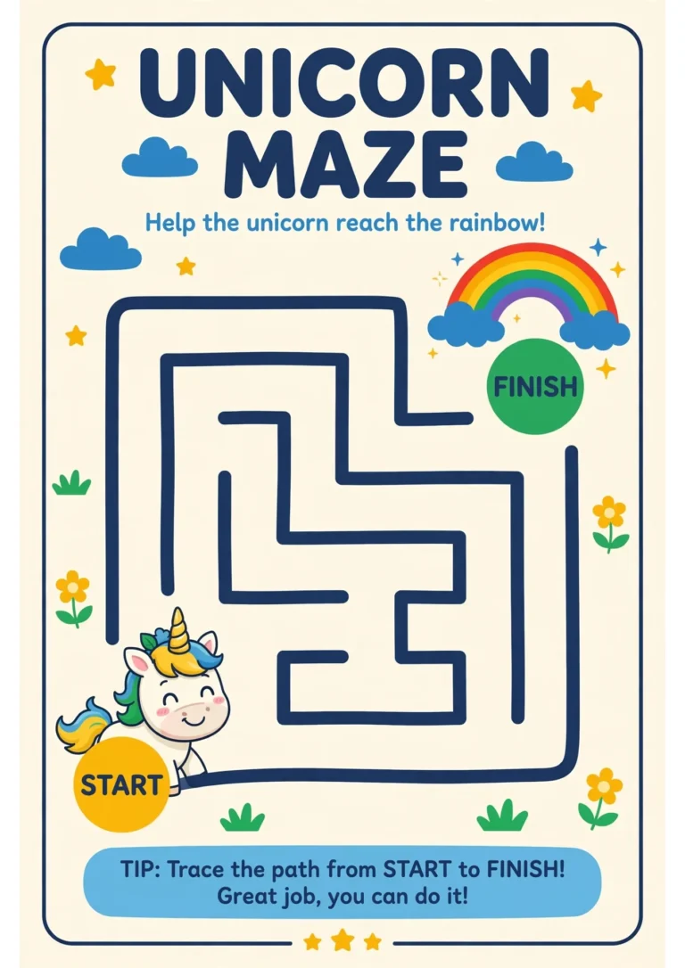 Unicorn Easy Maze
