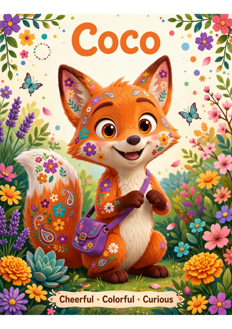 Coco the Fox Pattern Worksheet — Free Printable