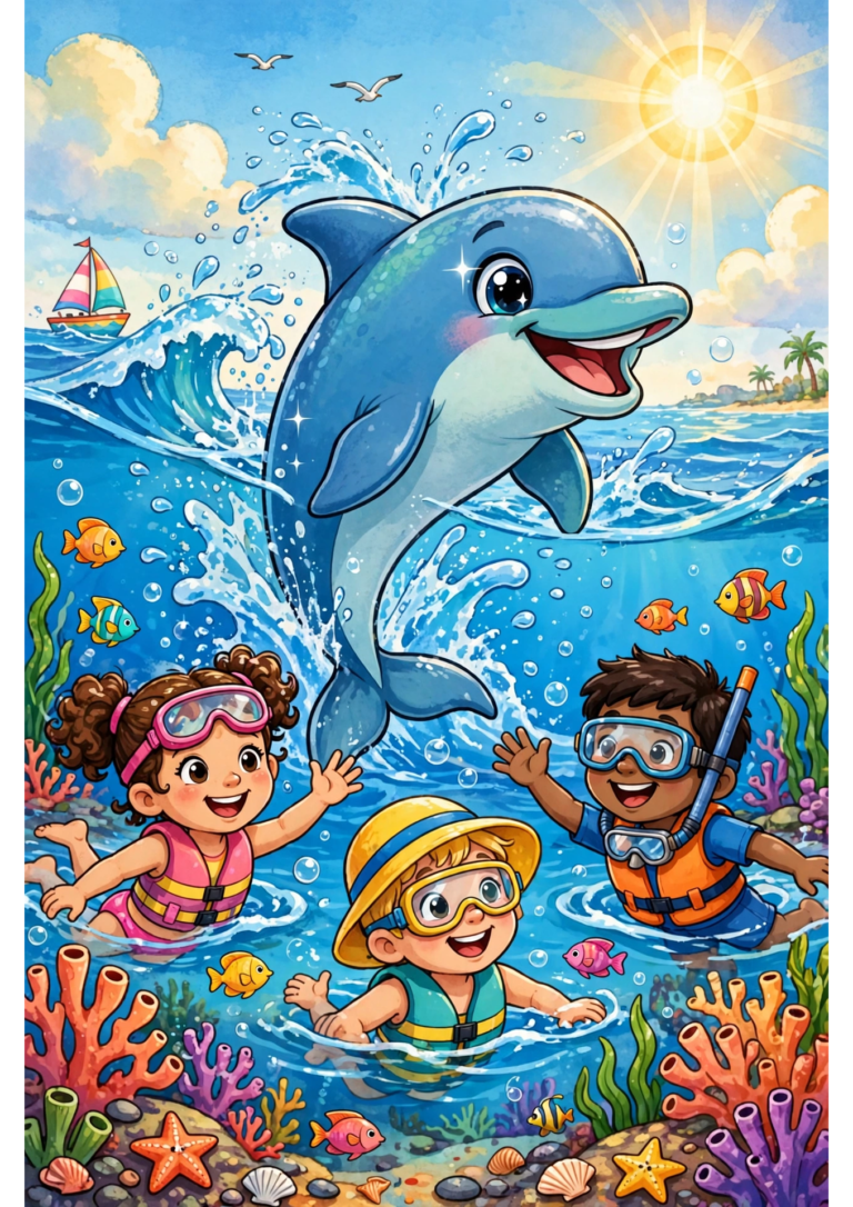 Dolphin Ocean Maze — Free Printable