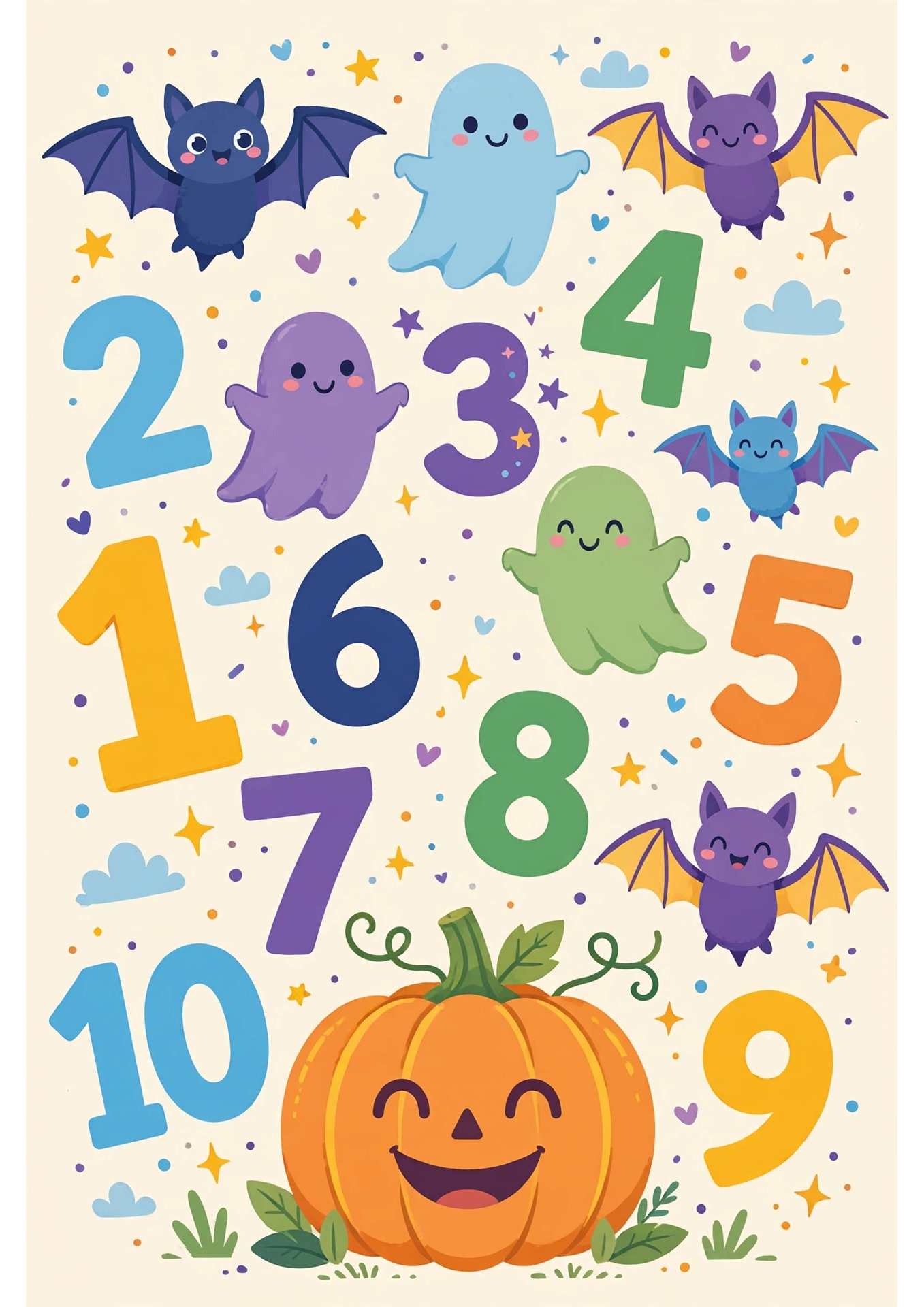 Halloween math worksheets cover