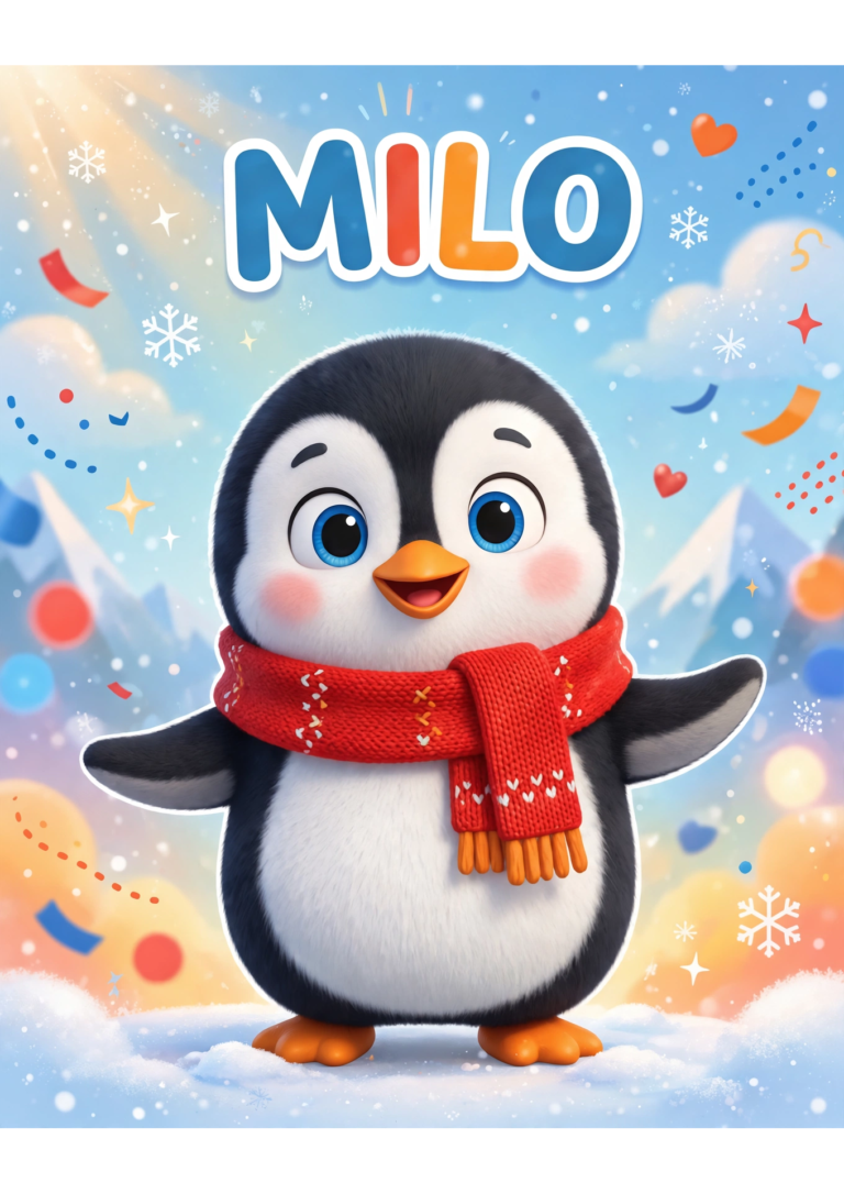 Milo the Penguin Color-by-Number — Free Printable
