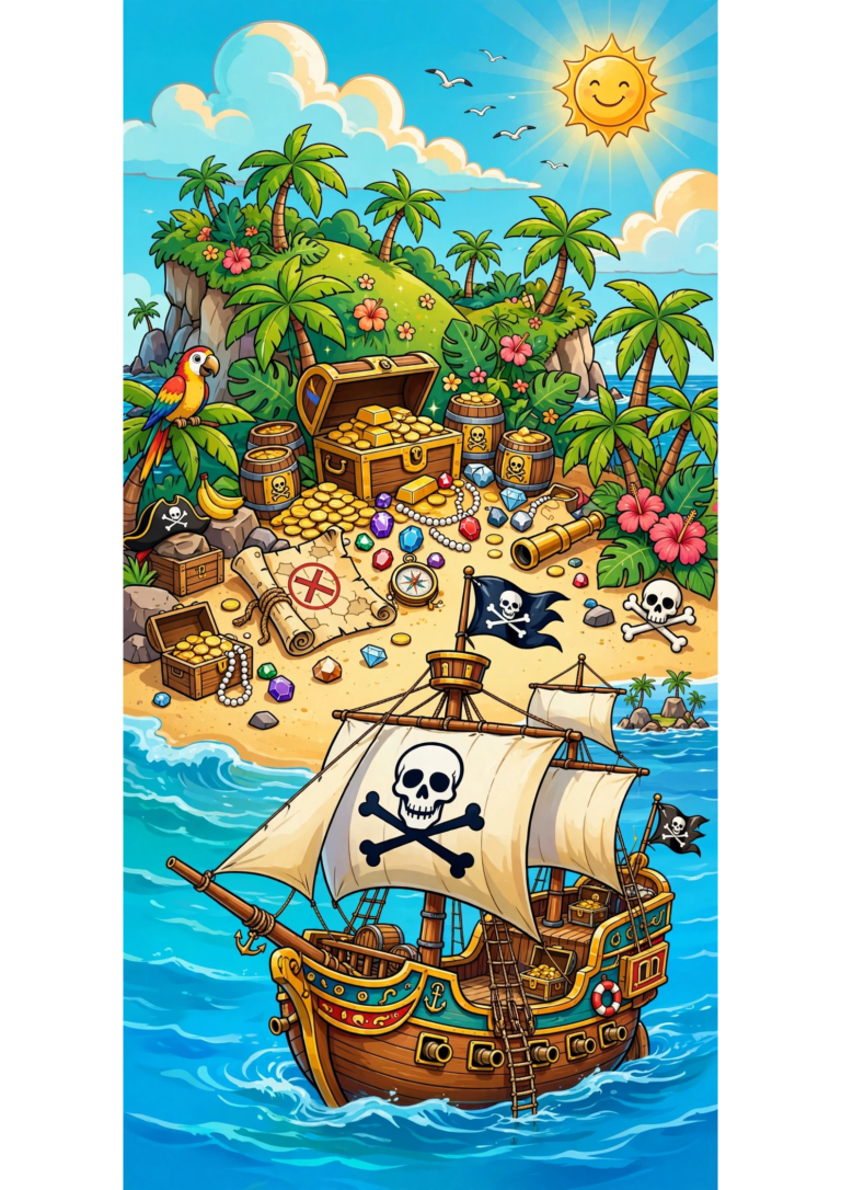 Pirate Treasure Maze — Free Printable